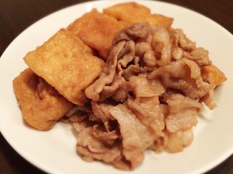 厚揚げと豚肉のこってり炒め煮♡